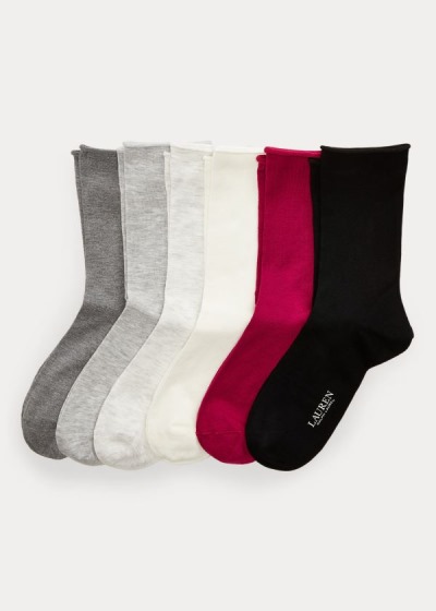 Calcetines Ralph Lauren Mujer Multicolor - Roll-Top 6-Pack - KEJIB5307